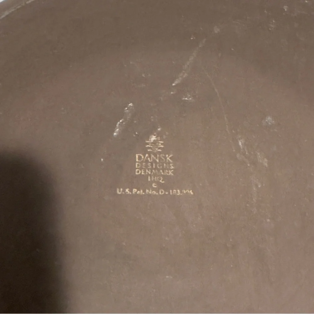 Vintage Dansk Brown Ceramic Baking Dish IHQ Designs Denmark 10.5” Diameter